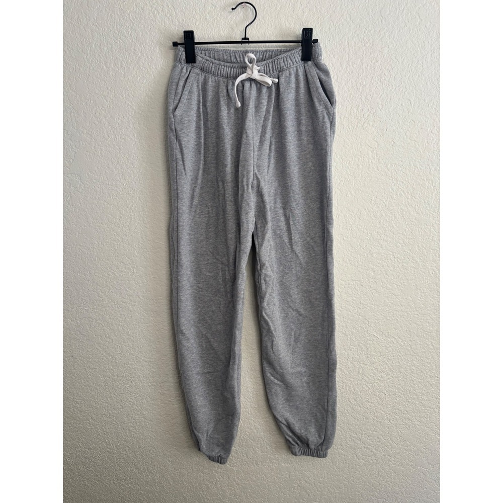 SO Sweatpants XS Gray Fleece Lined Jogger Drawstring Pockets Elastic Waist